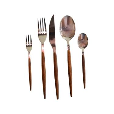 Imagem de Faqueiro 30 Peças em Inox Wooden Kenya