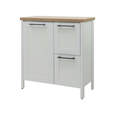 Imagem de Gabinete Armário Banheiro Ditália 1 Pt 2 Gav C/ Tampo Bn-01