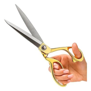 Imagem de 2X Tesoura Alfaiate Profissional Costura Tecido Aço Inox Gra