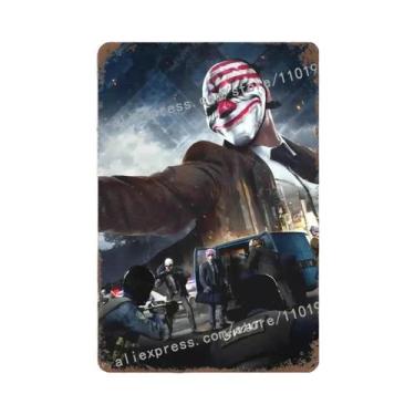 Imagem de Placa De Metal Vintage Payday 2 Para Decoração De Pub, Bar, Man Cave E