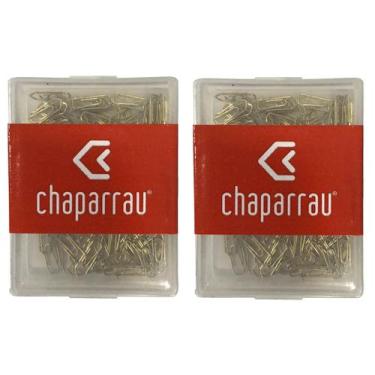 Imagem de Mini Clipes Clips Dorados Nr. 5 Kit 2 Caixas C/ 100 un cada - Chaparra