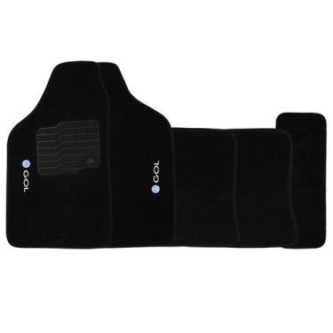 Imagem de Tapete Carpete Gol G4 2006 à 2014 Preto Logo Bordado Jogo 5 Peças Pers