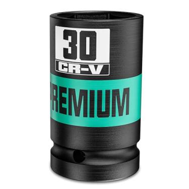 Imagem de Soquete de impacto de 6 pontos de acionamento de 3/10.2 cm, soquete profundo de 30 mm, métrico, CR-V, fabricação de máquinas de manutenção automotiva