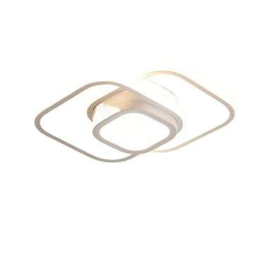 Imagem de Lustre De Teto Led Moderno Em 3 Cores Para Corredor, Sala De Estar, Quarto, Cozinha (127V/220V)(D/Branco(127V-220V))