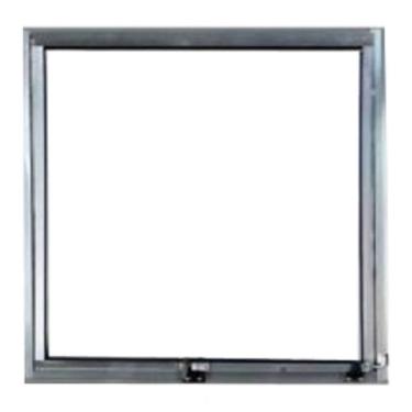 Imagem de Vitro Maxim Ar De Alumínio 60 X 60 Linha Modular Vidro Mini-boreal Cinza