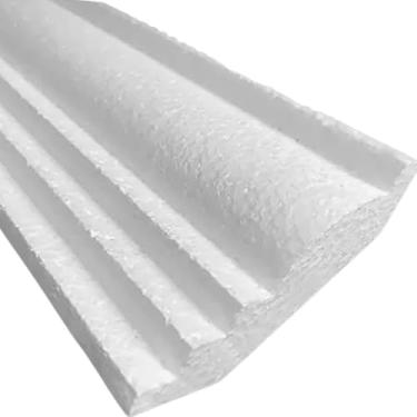 Imagem de Kit Moldura Isopor 10 20 30 40 50mts Metros EPS Ondulado 7cm Inclinada Sanca Forro Roda Teto (10M)
