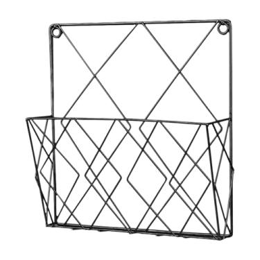 Imagem de Bothyi Suporte de parede para revistas, moderno e minimalista, porta-jornais, porta-brochuras para sala de estar e sala de espera, Preto