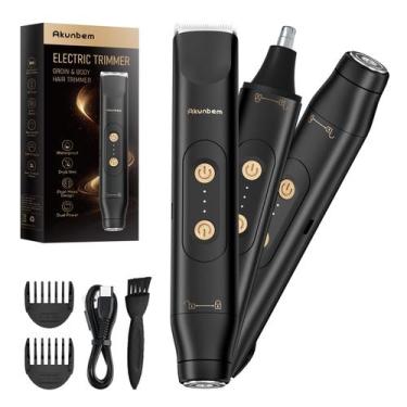 Imagem de Aparador Akunbem All-in-1 para virilha e pelos corporais para homens e