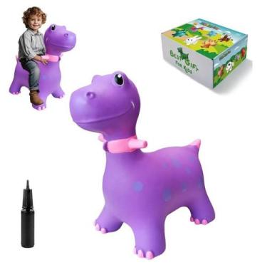Imagem de Bouncy Horse HotMax Dinosaur Hopper inflável para crianças roxo