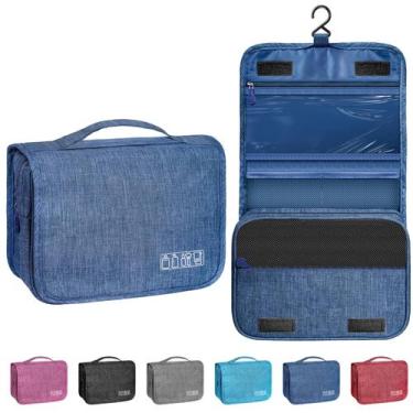 Imagem de Bolsa de higiene YEMEDA Travel Waterproof com gancho 1L azul marinho