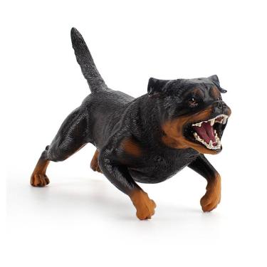 Imagem de Estatueta de cachorro grande Rottweiler realista em PVC modelo 21,5 cm