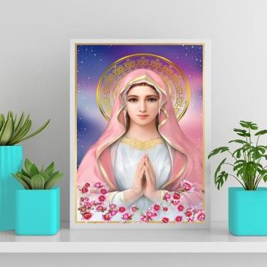 Imagem de Quadro Nossa Senhora Da Rosa Mística 24X18Cm Branca