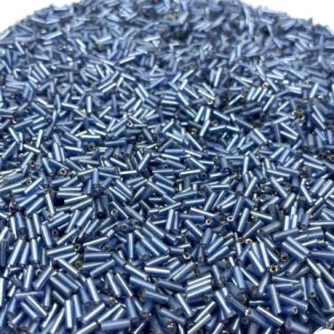 Imagem de Miçanga Canutilho Azul Perolado 7mm 10000pçs 500g Artesanato - Macall