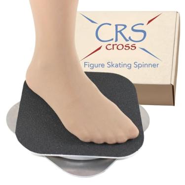 Imagem de CRS Cross Spinner de patinação artística - auxílio de treinamento para patinadores no gelo, ginástica, dança e pirueta de balé. Treinador giratório de metal de oito (8) polegadas. (Spinner)