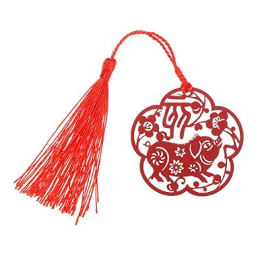 Imagem de Marcador de página 1 peça marcador de página de metal boi do zodíaco chinês estilo corte de papel clipe de livro para professores presente estudante material escolar marcador de livro de metal (cor