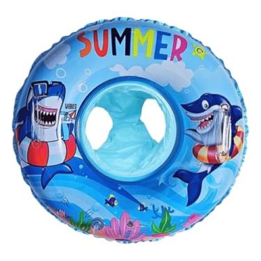 Imagem de Boia para Bebê com Assento Flutuante Baby Bote Infantil Piscina para 6 Meses (Azul)