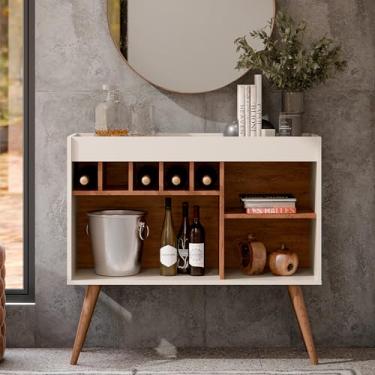 Imagem de Aparador Adega New Odin com Pés de Madeira e Prateleira - JM3 Moveís