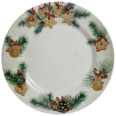 Imagem de Jogo de pratos natal raso gingerbread c/6 pçs