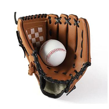 Imagem de Luva de beisebol para crianças/jovens/adultos desportos ao ar livre luva de beisebol equipamento de prática de softball tamanho 9,5/10,5/11,5/12,5 mão esquerda para menino adulto homem mulher treino