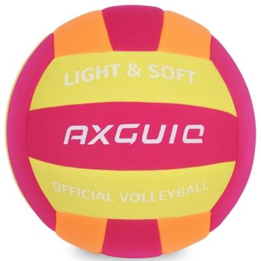 Imagem de AXGUIQ Voleibol leve e macio, bolas de vôlei internas para dentro de casa e quintal, voleibol seguro e silencioso para meninos, meninas, crianças, jovens iniciantes, treinadores, presentes de