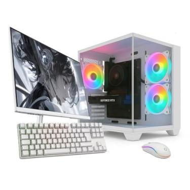 Imagem de PC Gamer Completo Skill Apex Series, AMD Ryzen 5 5500, Radeon RX 580 8GB, 16GB DDR4, SSD 1TB M.2, Monitor LED 24" 180Hz, Branco SAS009