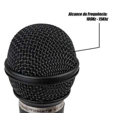 Imagem de Microfone Dinâmico Profissional com Cabo de 3 Metros - Tomate MT-1016
