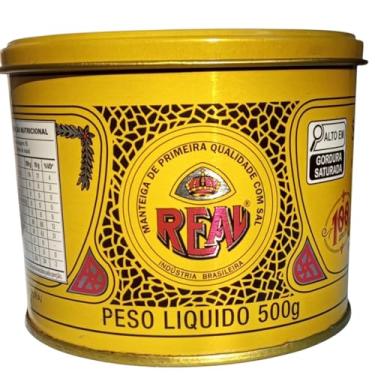 Imagem de Manteiga Real Lata 500g - Premium - Com Sal - Sem conservantes - Primeira Qualidade - Tradição Mineira do Interior