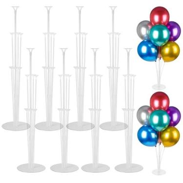 Imagem de Kit de suporte de balão Voircoloria para decoração de festa de mesa, 8
