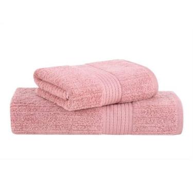 Imagem de Jogo Toalha de Banhão e Rosto Buddemeyer 2 Peças Luxo Fio Penteado Pre