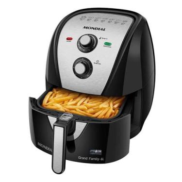 Imagem de Fritadeira Sem Óleo Mondial AFN-60-BI Air Fryer 6L, Preto e Inox, 110V