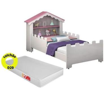 Imagem de Cama Menina Infantil Princesa Castelo Magia Com Colchão - Sambare