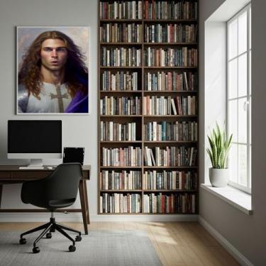 Imagem de Quadro Decorativo Arcanjo Zadquiel - 70x50cm - Quadros On-line, Moldur