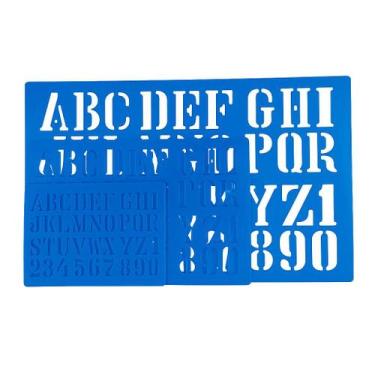 Imagem de Letra Número Vazado Kit Régua Normógrafo Material Escolar - Acrinil, A