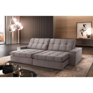 Imagem de Sofá Retrátil Caparaó 2,90M 5 Lugares Molas Ensacadas TXR, Bege