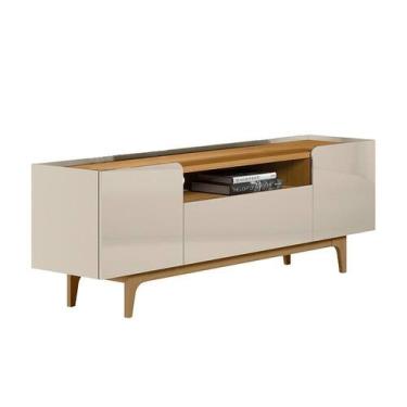 Imagem de Rack Para Sala De Estar 75 Pol 3 Portas 180cm Milano L05 Tauari Off Wh