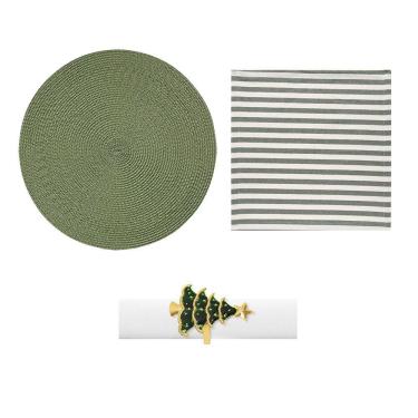 Imagem de Kit Mesa Posta Copa E Cia 2 Lugares Luna Listras