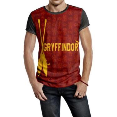 Imagem de Camiseta Masculina Harry Potter Gryffindor Ref:399 - smoke, Preto, M