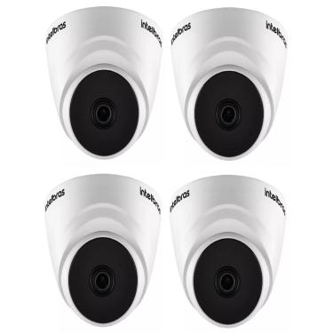 Imagem de kit 4 Câmera de segurança Intelbras VHL 1220 D com resolução de 2MP visão noturna incluída branca