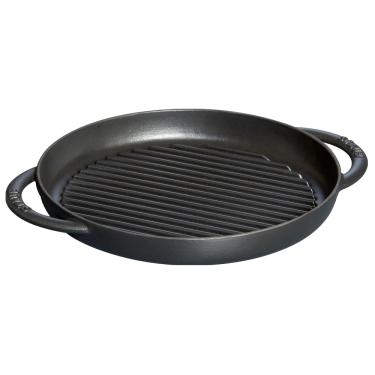 Imagem de GRELHA STAUB REDONDA COM ALÇA EM FERRO FUNDIDO PRETO 26CM 405093770