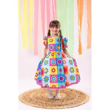 Imagem de Vestido Marie Junino Luxo Quermesse Elegante Pink - Tecido Tecnosoft P