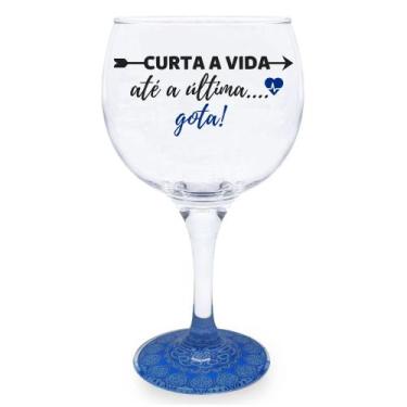 Imagem de Taça Gin Frases Diversas com Base Decorada - 600ml - Catuaí