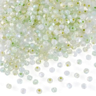 Imagem de 405 contas de vidro bicone para fabricação de joias 3,5 x 4,5 mm contas soltas de cristal facetado folheado a arco-íris para pulseira faça você mesmo, colar, pulseira, chaveiro, artesanato, verde