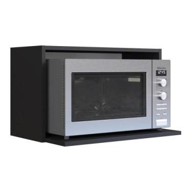 Imagem de Armário Nicho Para Microondas 60cm Multimóveis Cr20093 Preto Preto - M