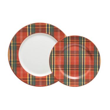 Imagem de Jogo Copa E Cia 12 Peças Aquarelle Natal Em Cerâmica Xadrez