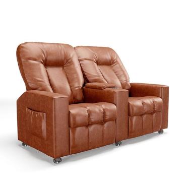 Imagem de Poltrona Reclinável Para Cinema 2 Lugares Sora Pu Camel Fh1 - D'rossi