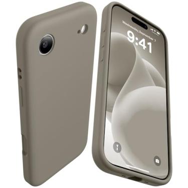 Imagem de AOTESIER Capa compatível com iPhone Air de 6,5 polegadas, atualização de silicone [proteção da câmera traseira plana] [Arc Edge] capa protetora à prova de choque com forro de microfibra antiarranhões