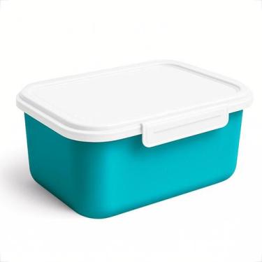 Imagem de Potes Plástico Reutilizável 750ml Kit para Marmitas Refeições com Trav