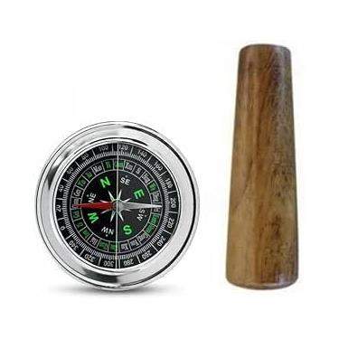 Imagem de Apito Capivara Modelo 34 + Bússola Profissional 7,5 Portátil Camping Caça Trilha