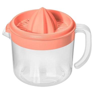Imagem de Espremedor Manual de Laranja e Limão 1020ml – Espremedor de Frutas com Jarra, Resistente, Vai ao Micro-ondas e Freezer(SALMÃO)