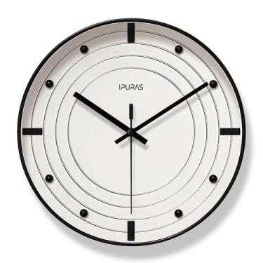 Imagem de Relógio de parede minimalista escandinavo silencioso sem tique-taque -